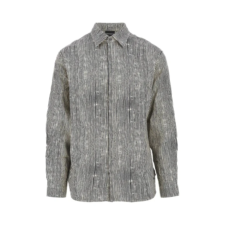 EMPORIO ARMANI Printed lyocell-blend Comfort Fit shirt Man M