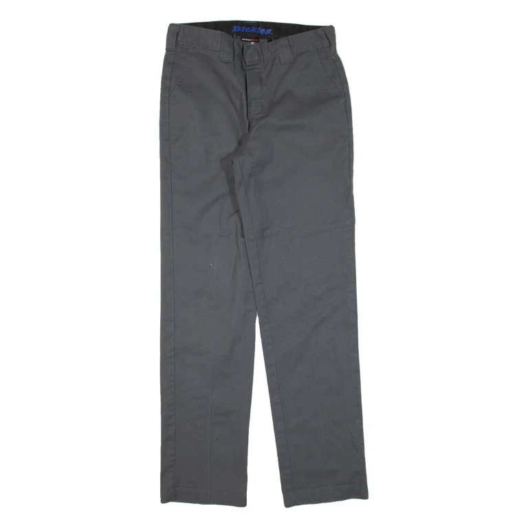 DICKIES Workwear Mens Trousers Grey Slim Tapered W26 L27