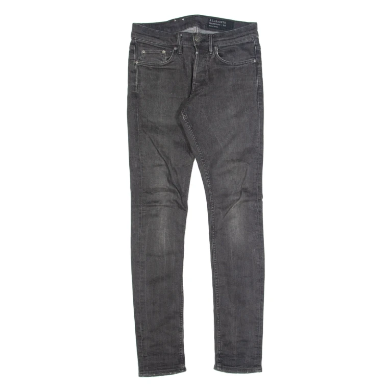 ALL SAINTS Cigarette Fit Womens Jeans Black Slim Skinny W28 L32