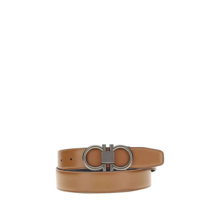 Beige Calf Leather Bos Taurus Regular Belt - Men