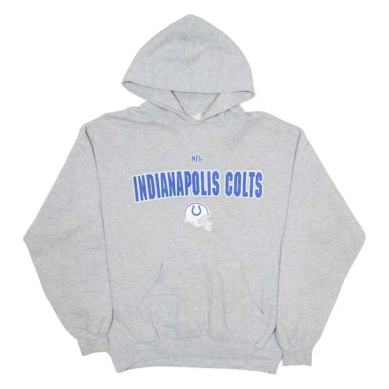 NFL Indianapolis Colts Mens Grey Hoodie USA M