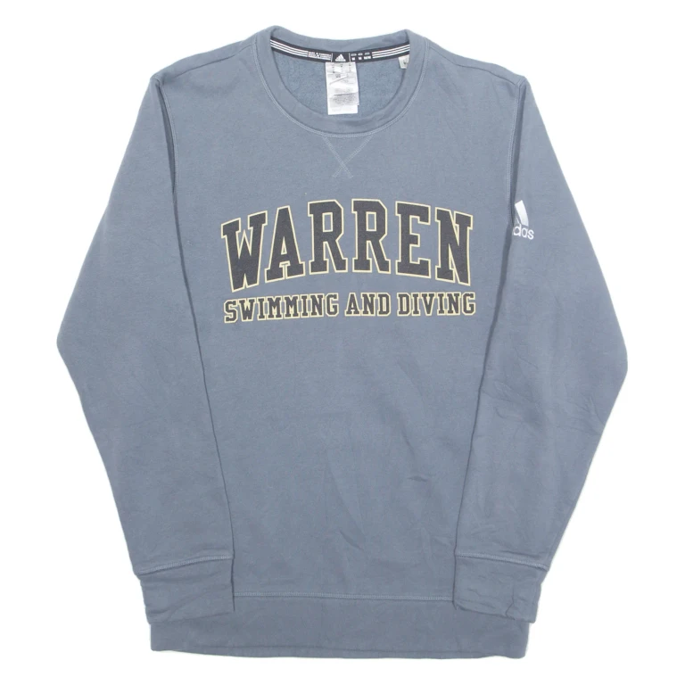 ADIDAS Warren Swimming & Diving Indiana Mens Sweatshirt Grey USA M