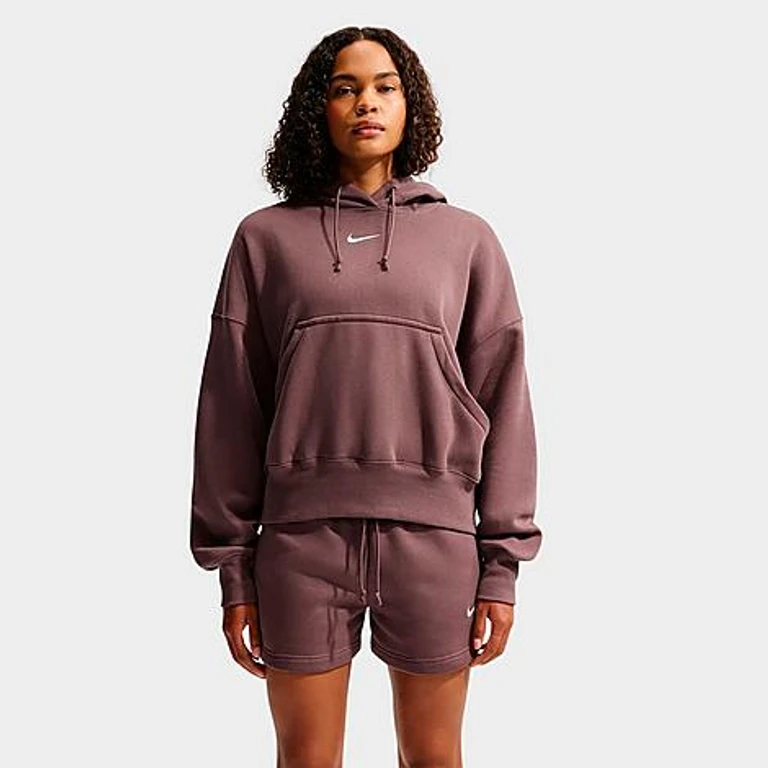 Nike Women's Sportswear Phoenix Fleece Mid-Rise 4" Shorts in Tattoo/Sail Size: XS