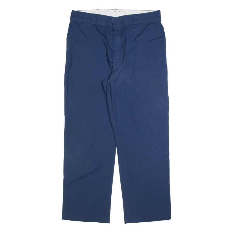 DICKIES Mens Trousers Blue Regular Straight W36 L30