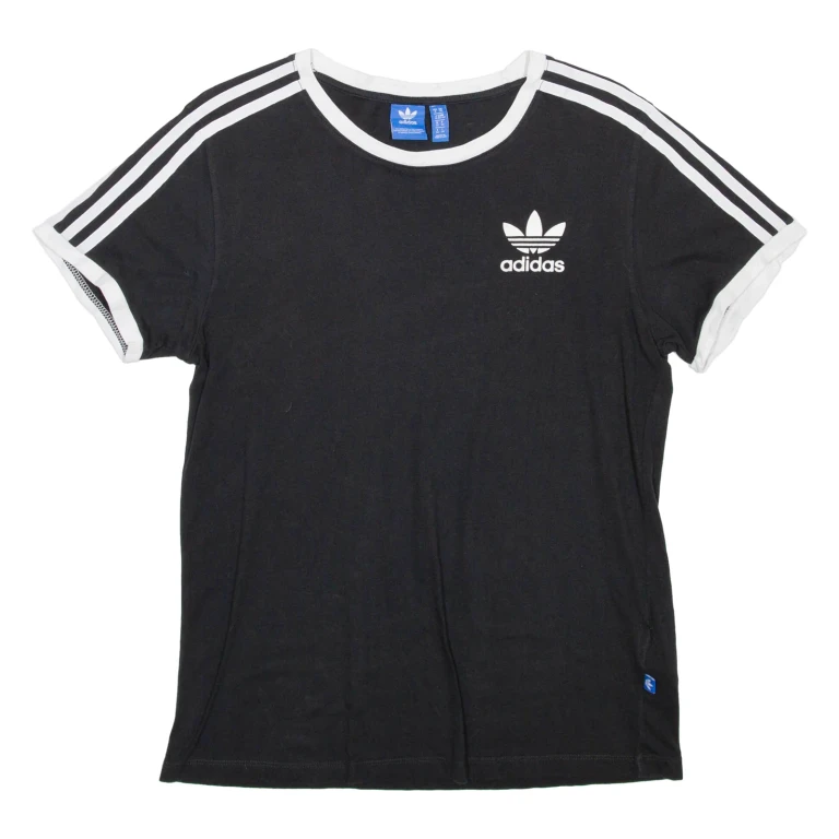 ADIDAS Womens T-Shirt Black UK 6 (JJ1-151024-5413)