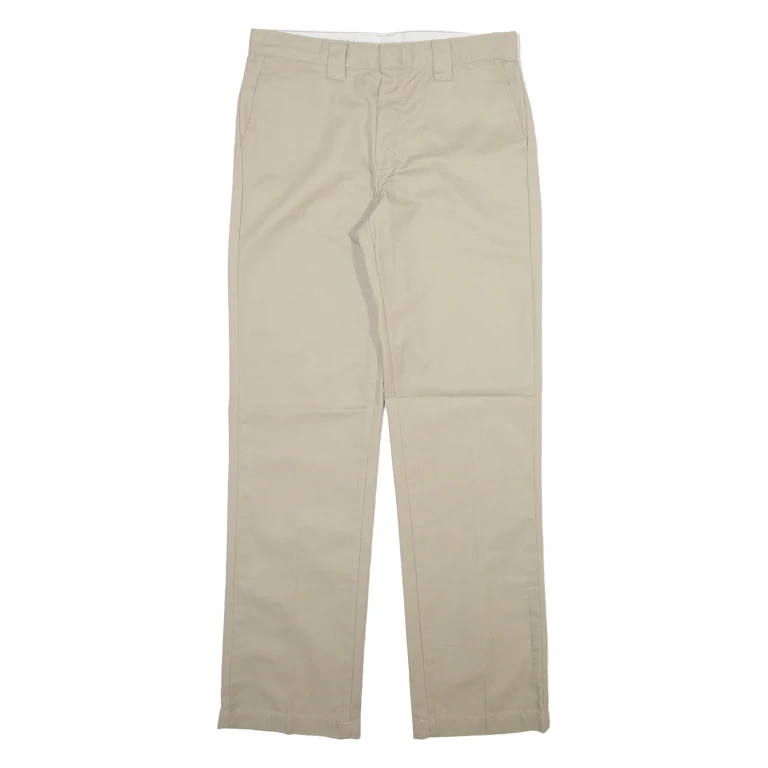 DICKIES Womens Trousers Beige Slim Straight W30 L31