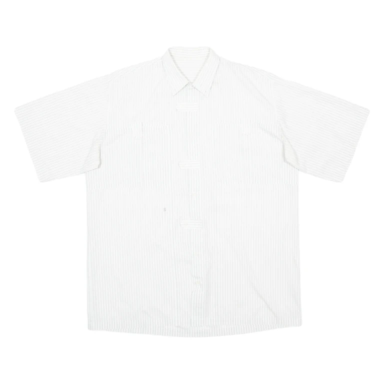 Mens Shirt Grey Striped 2XL