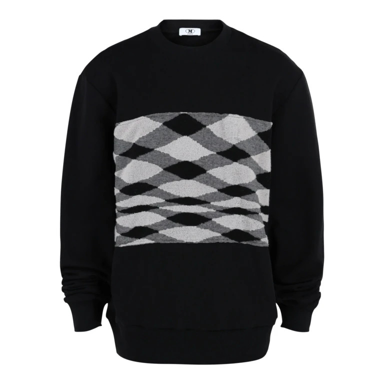 Zig Zag Slub Crewneck Sweatshirt