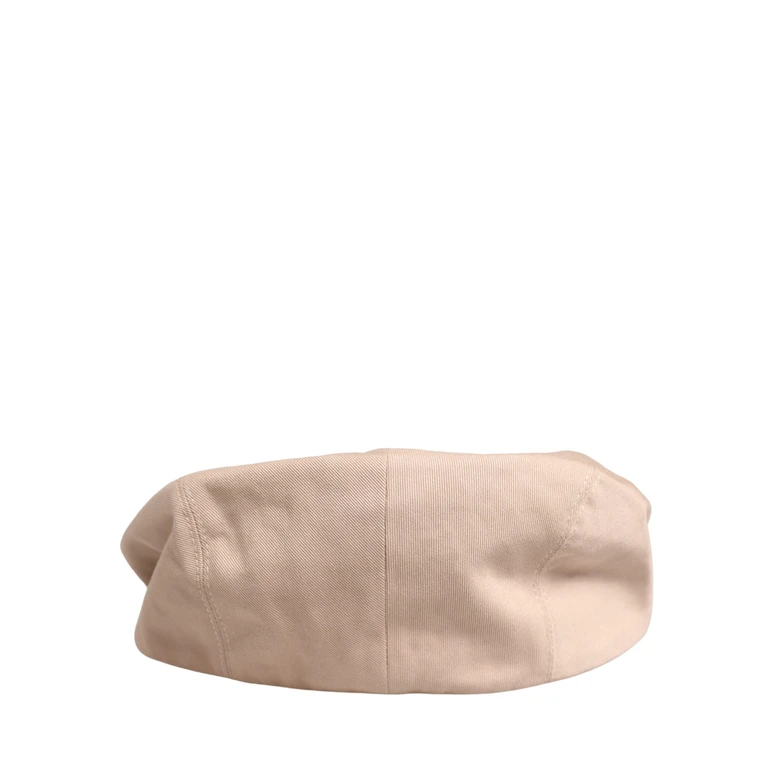 Dolce & Gabbana Men Beige Cotton Newsboy Cloth Capello Hat - Men