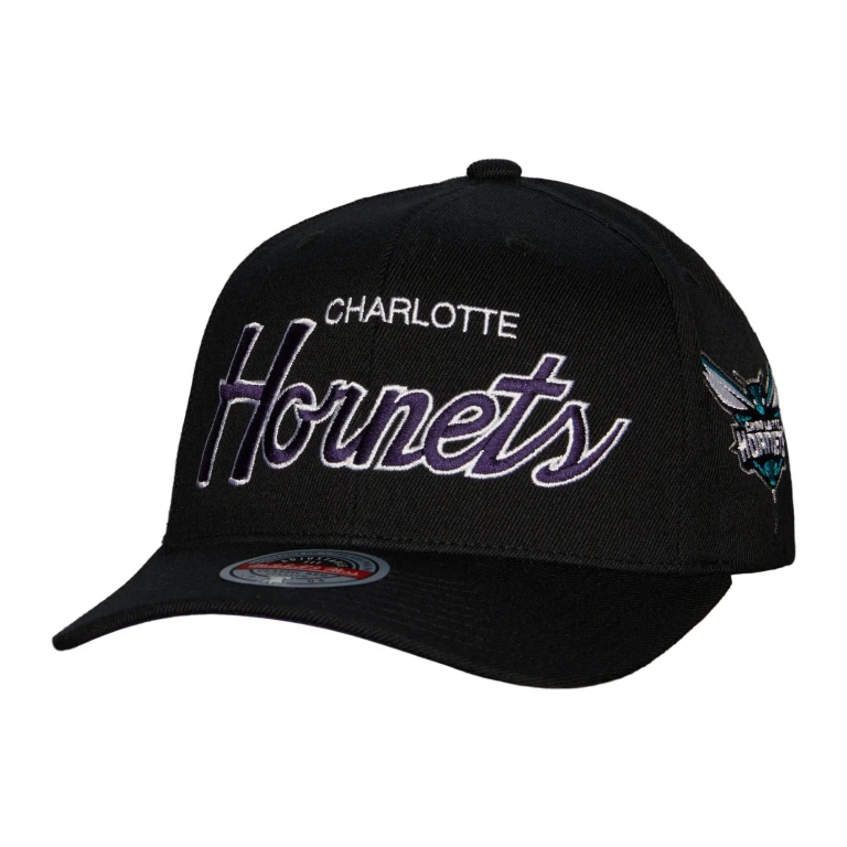 Men's NBA Team Script 2.0 Stretch Snapback Hornets Black