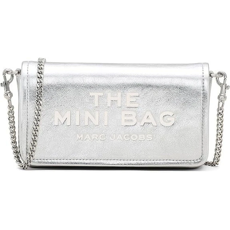 Marc Jacobs The Metallic Leather Chain Mini Bag - Silver - Women