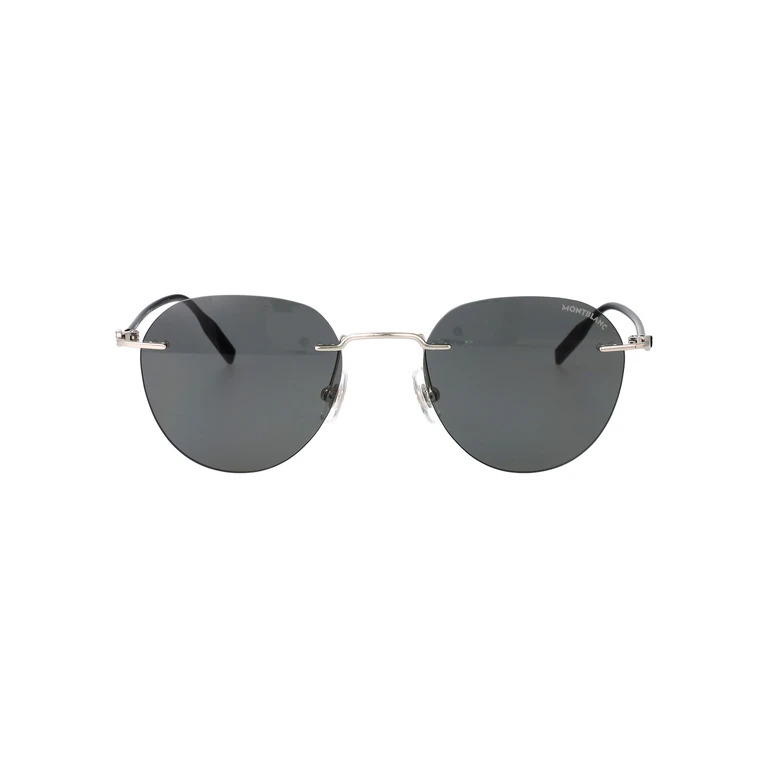 Montblanc Silver-silver-grey Metal Sunglasses - Men