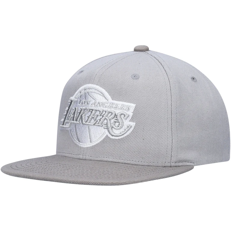 Men's NBA Metallic Gray Snapback Lakers Grey