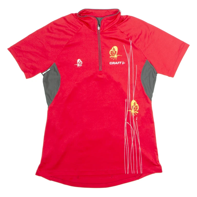 CRAFT Cycling Womens Jersey Red 1/4 Zip XL