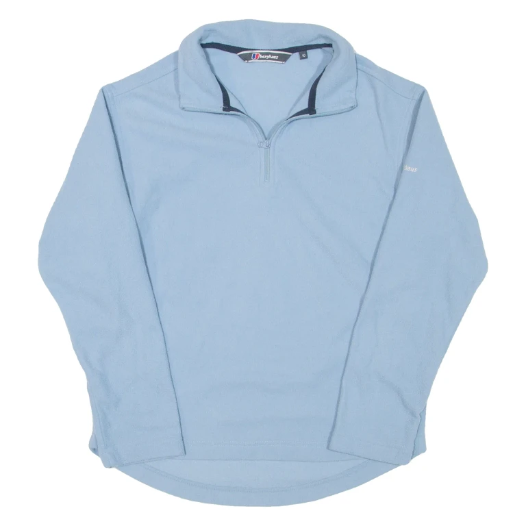 BERGHAUS Womens Fleece Blue 1/4 Zip UK 10