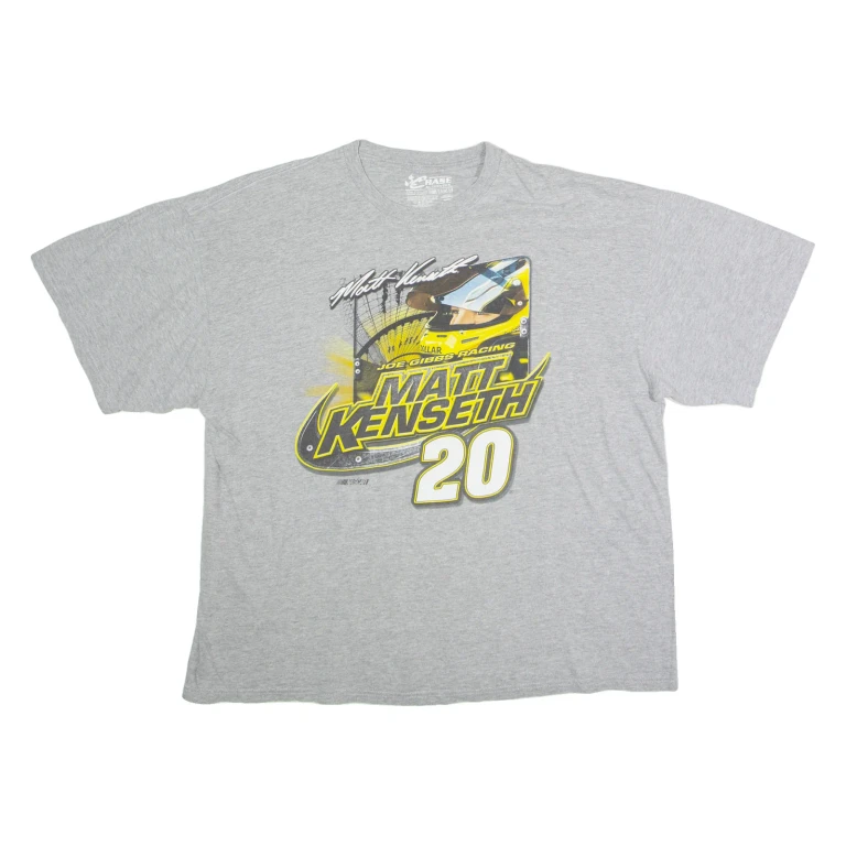 CHASE AUTHENTICS Matt Kenseth #20 NASCAR Racing Mens T-Shirt Grey USA 2XL