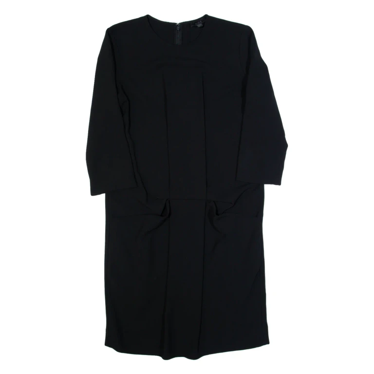 COS Womens Day Dress Black Long Sleeve Knee Length S