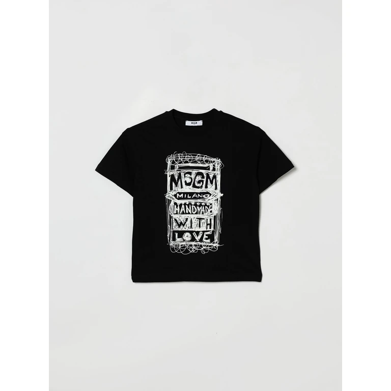 MSGM Kids Printed Cotton T-shirt (S6MSJUTH135110)