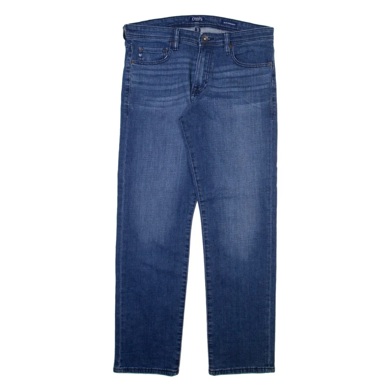 CHAPS Mens Jeans Blue Slim Straight Stone Wash W32 L31