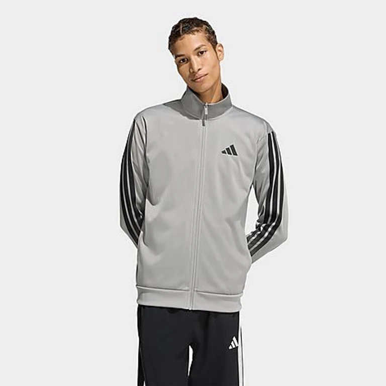 Men's Dayready Track Jacket in Charcoal Solid Grey Size: XS