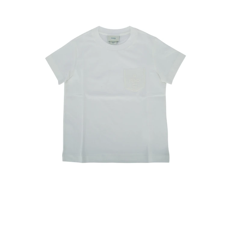 Fendi Kids T-Shirt Jersey Tinto Rosa Peony Rosapeony Co Se Ricamo:pl
