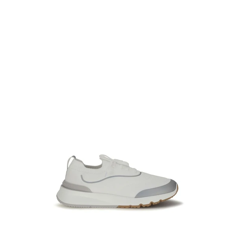 Brunello Cucinelli White Cotton Athletic Sneakers - Men