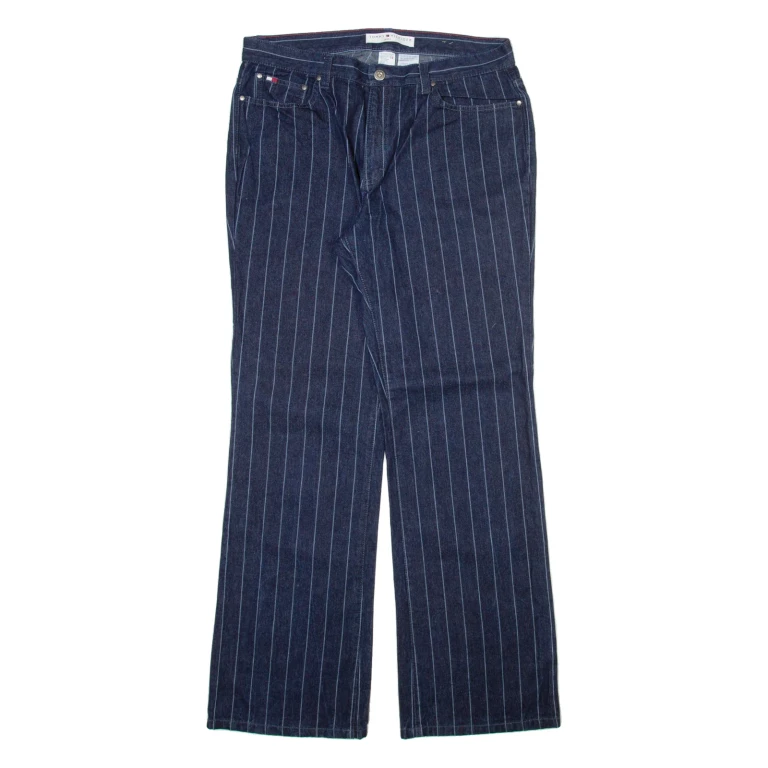 TOMMY HILFIGER Womens Trousers Blue Regular Bootcut W32 L32