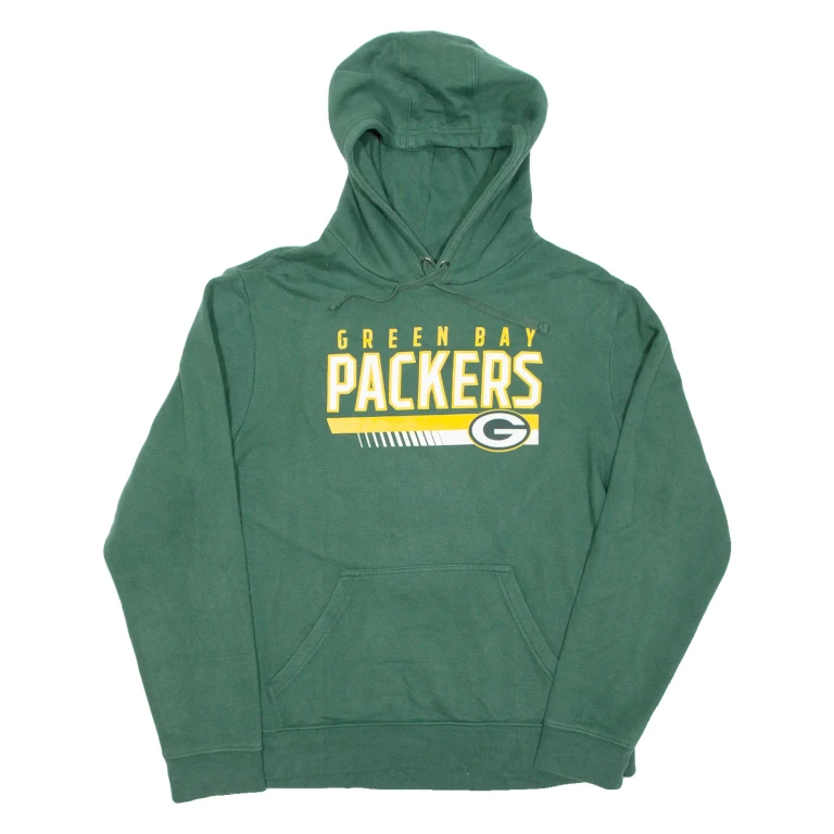 NFL Mens Green Hoodie Pullover USA L