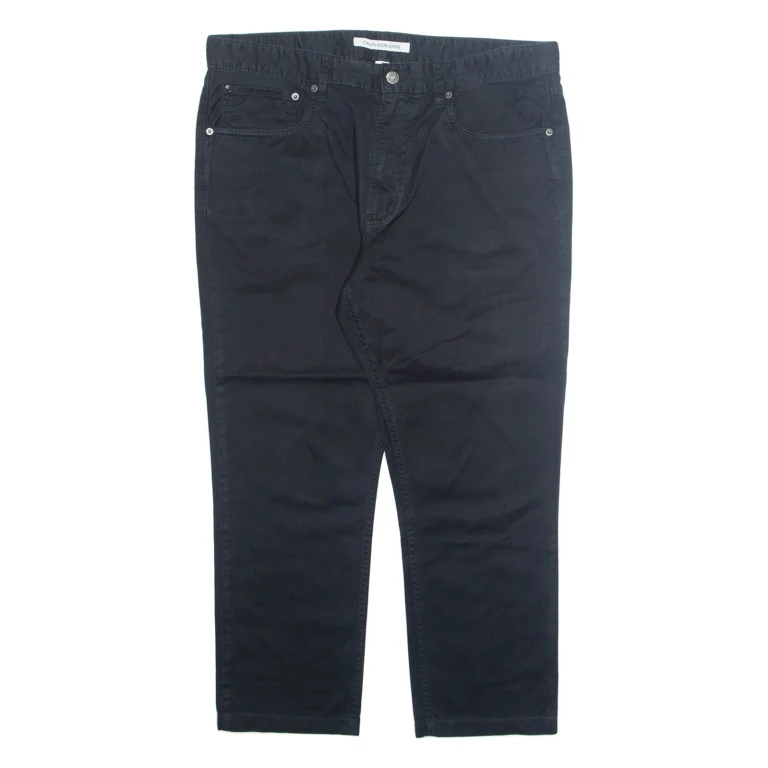 CALVIN KLEIN JEANS Womens Trousers Black Regular Tapered W34 L25