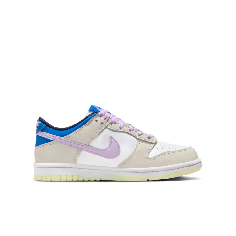 Grade School Dunk Low 'Khaki Blue Pink Gs' Sneakers