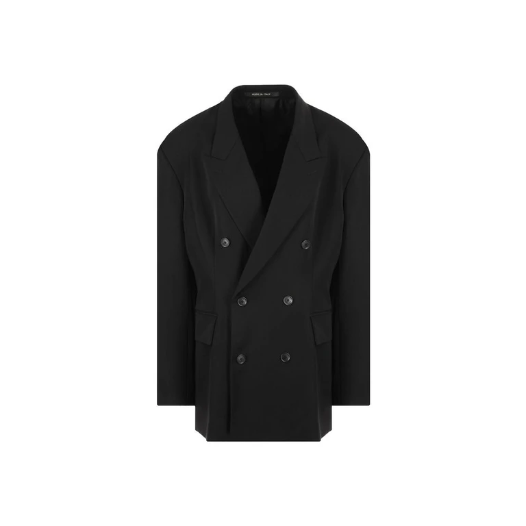 Balenciaga Black Wool Coat Clothing - Women