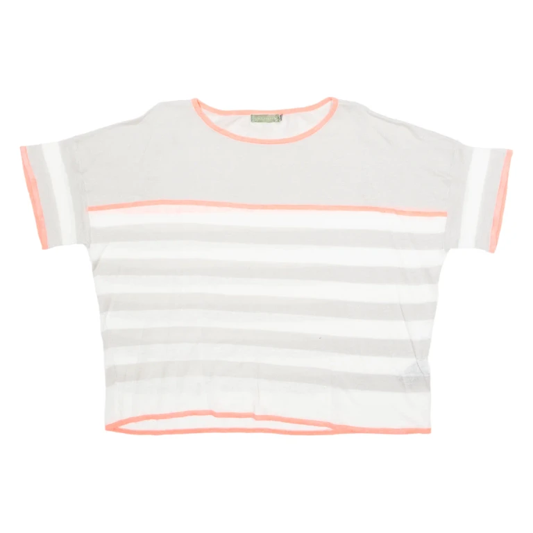 MINT VELVET Womens Printed Top Grey Striped UK 14