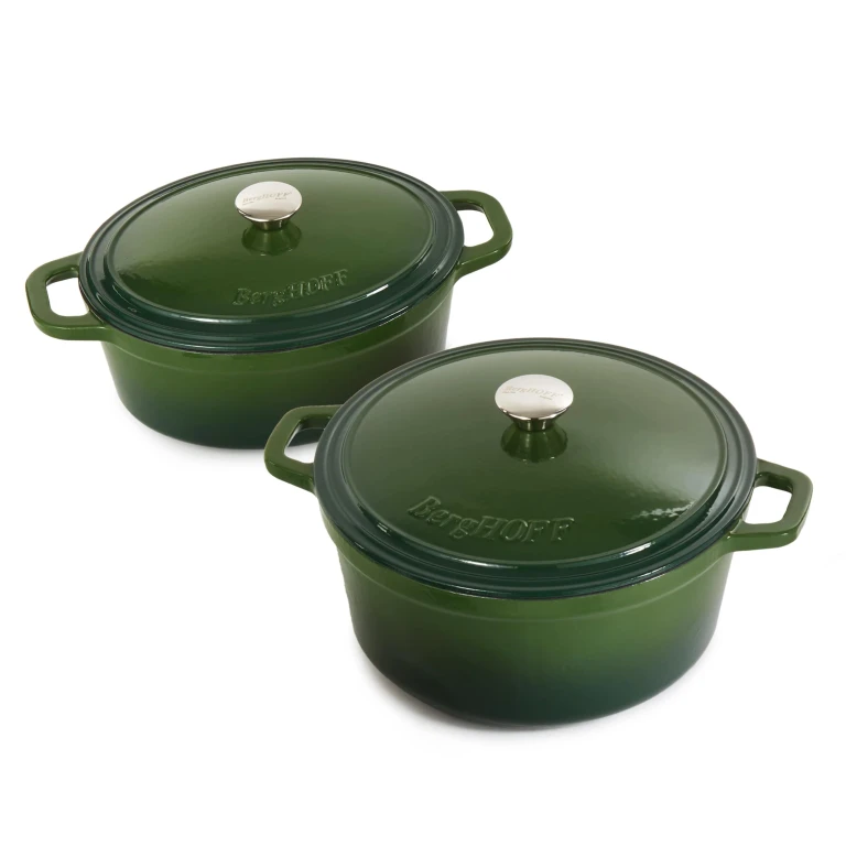 Neo 4pc Cast Iron Cookware Set, 5qt. & 7qt., Green