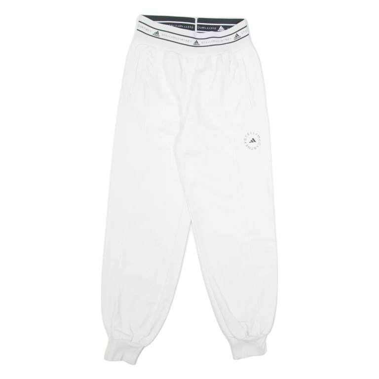 ADIDAS BY STELLA MCCARTNEY Mens Joggers White Tapered S W24 L27
