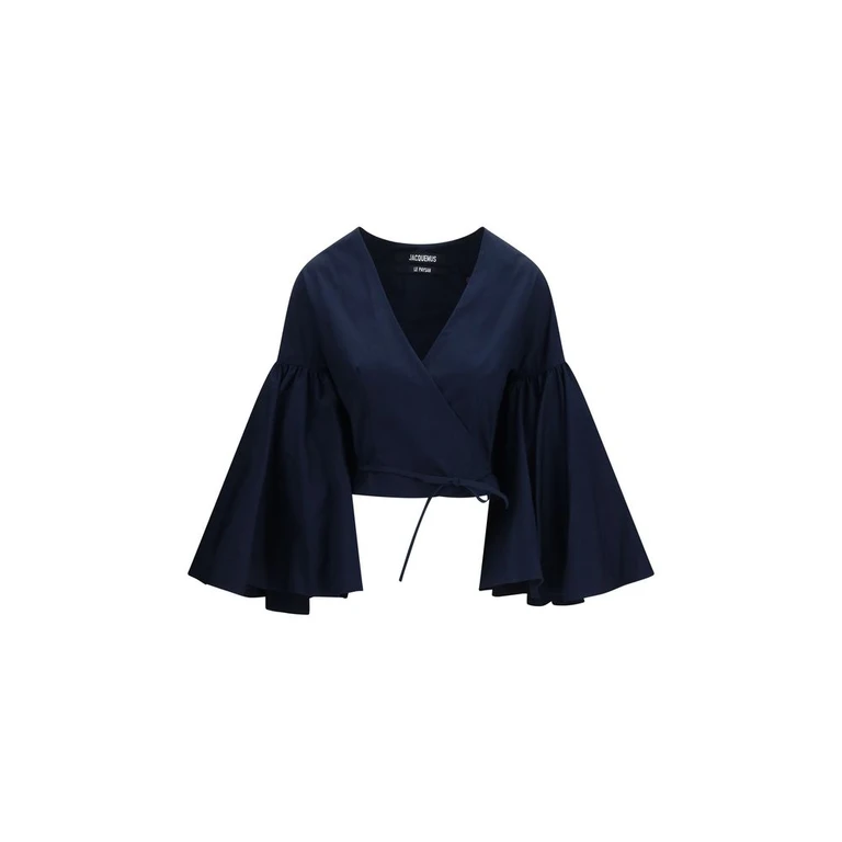 camisa de algodão azul