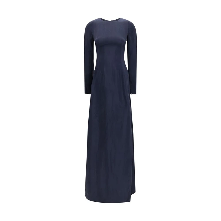 Blauw koperen casual jurk