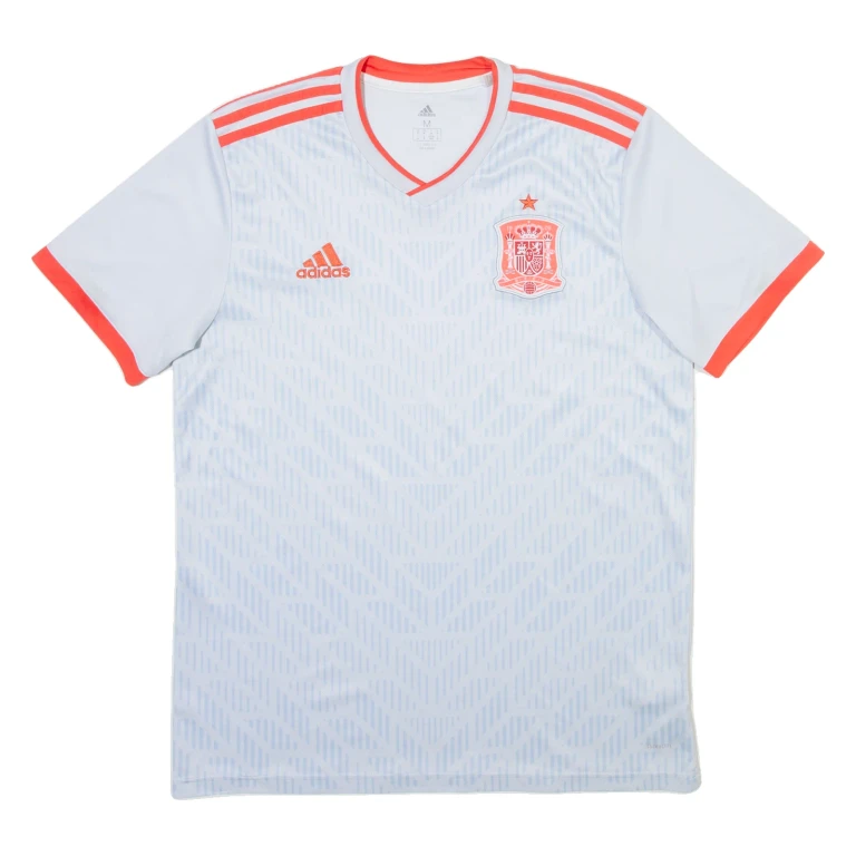 ADIDAS Spain FC Mens Football Shirt Jersey Blue V-Neck M
