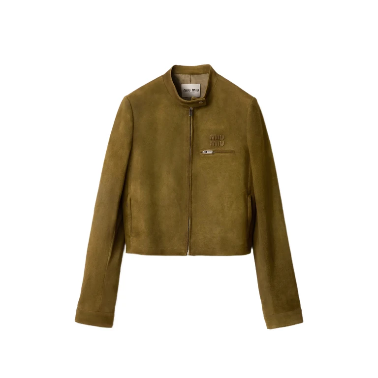 Miu Miu Waxed Suede Jacket (MPW022)