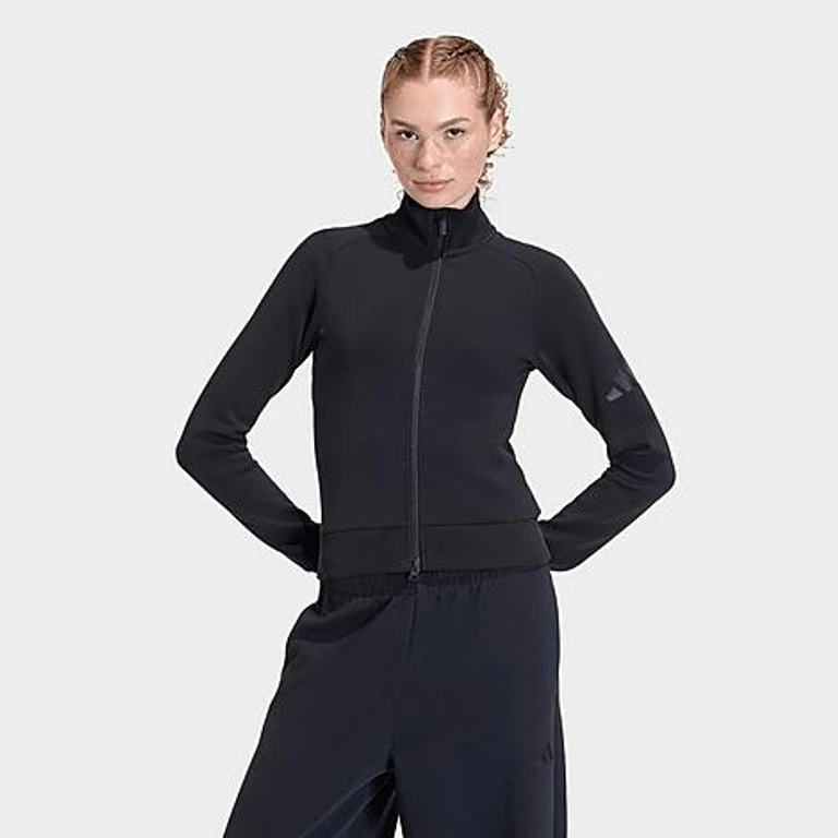 adidas Women's Sportswear Soft Lux Slim Track Top in Black Size: XS