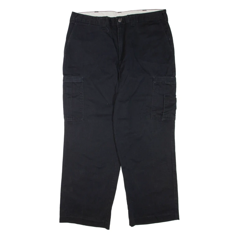 DICKIES Mens Trousers Black Regular Straight W38 L30