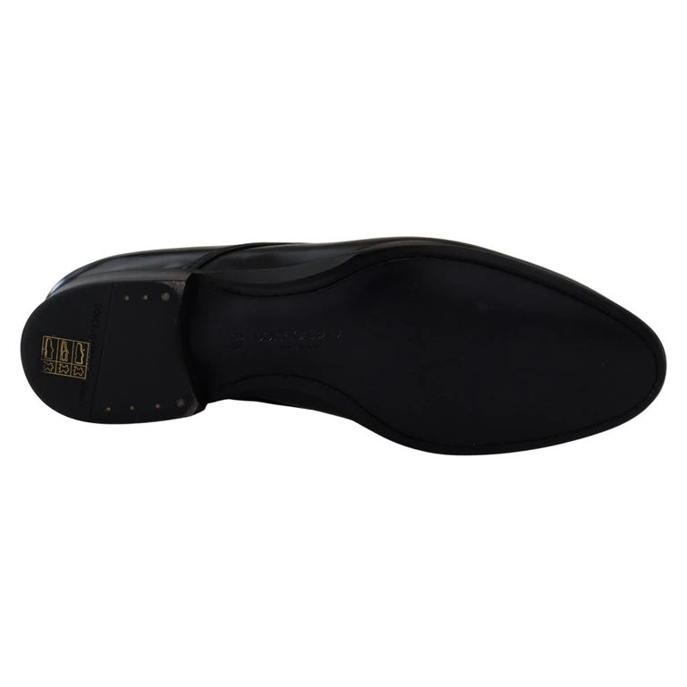 Dolce & Gabbana Black Leather Formal Dress Shoes - Men
