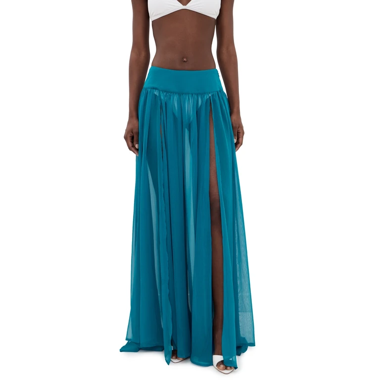 Shani Shemer Medow Maxi Skirt Blue Teal XS