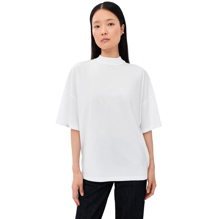 Jil Sander Mock Neck T-Shirt Optic White M