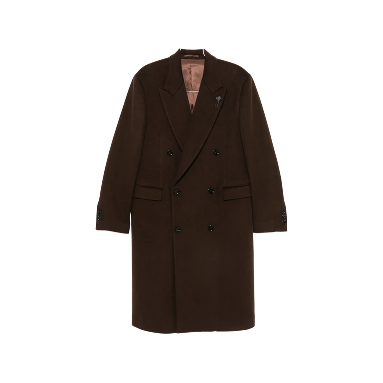 Double-breasted Peaked-lapel Coat