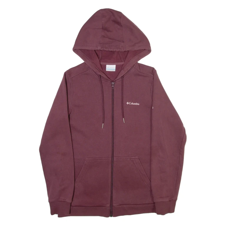 COLUMBIA Womens Maroon Hoodie M