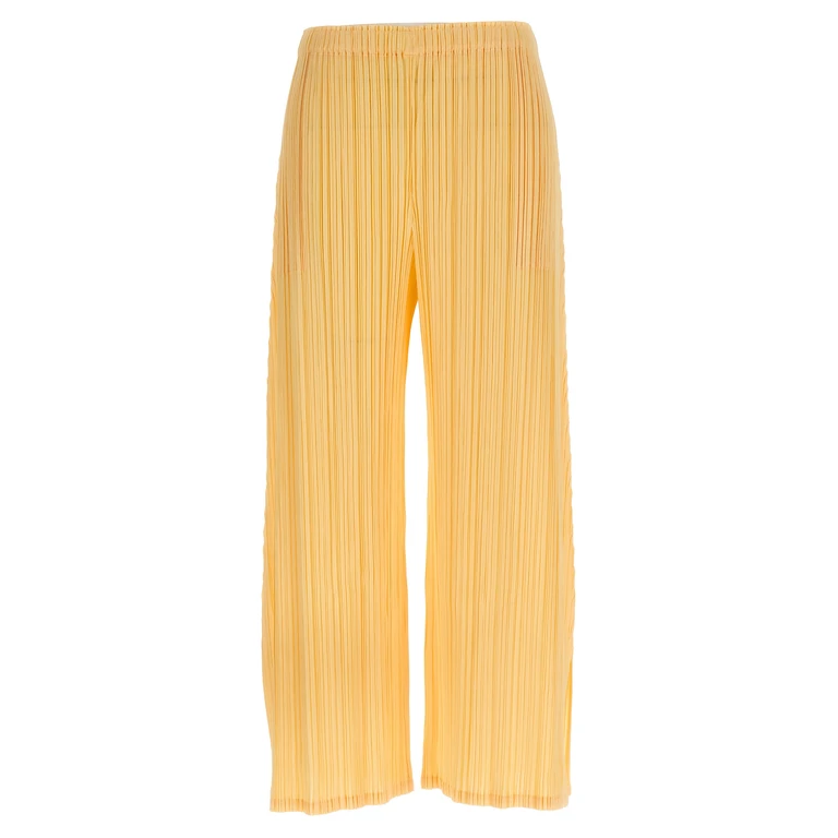 Bicolor Polyester Casual Pants - Women