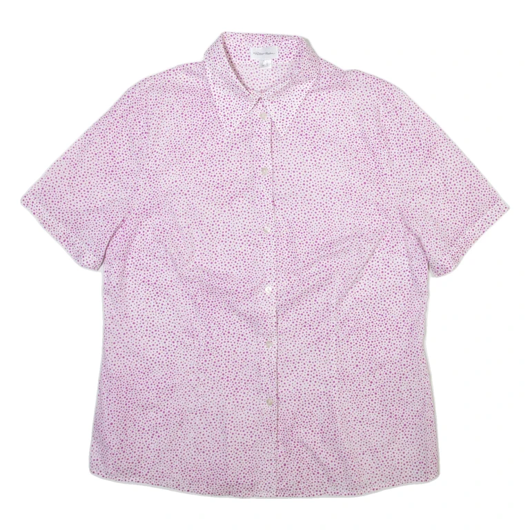 PETER HAHN Womens Shirt Purple Spotted M