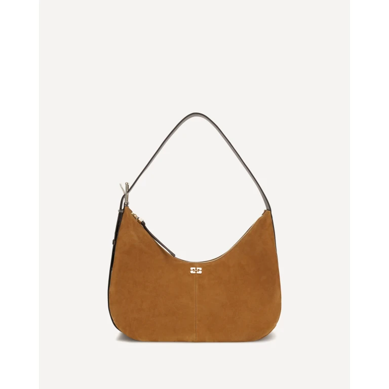 GANNI Suede vegan Shoulder Bag Female UNI