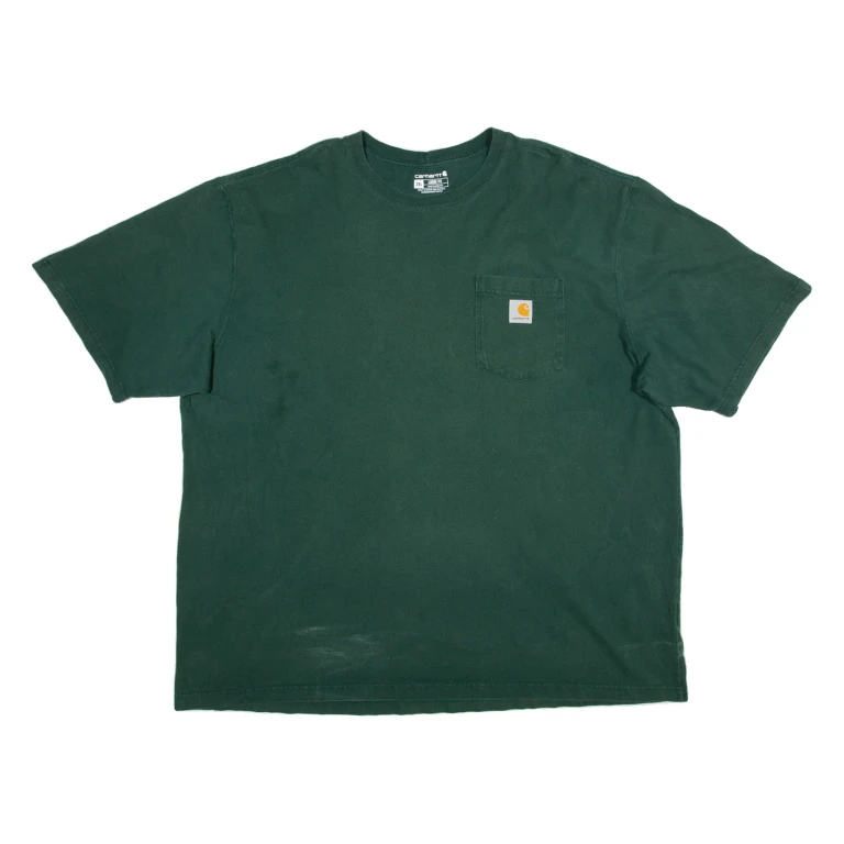 CARHARTT Loose Fit Mens T-Shirt Green 2XL