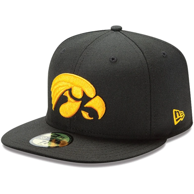 Men's Ncaa Iowa Hawkeyes 5950 Logo Fitted Black/Orange